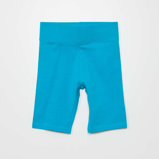 Short cycliste en coton stretch BLEU