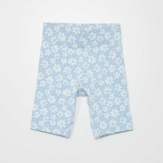 Short cycliste en coton stretch Bleu