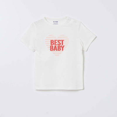 T-shirt fête des mères Blanc best baby