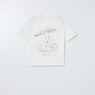 T-shirt loose 'Spider-Man' de 'Marvel' Crème