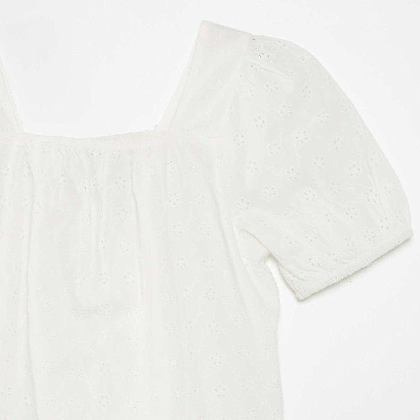 Blouse en broderie anglaise blanc