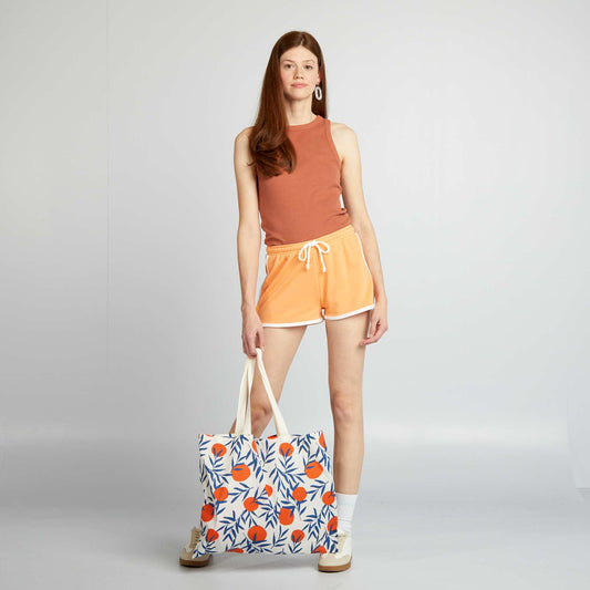 Short américain en molleton Orange