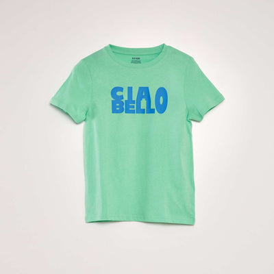 T-shirt imprimé en coton Vert