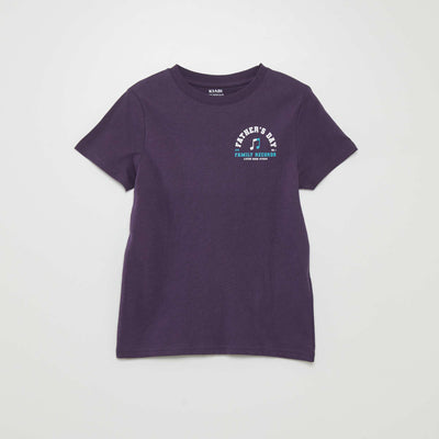 T-shirt en coton imprimé Violet