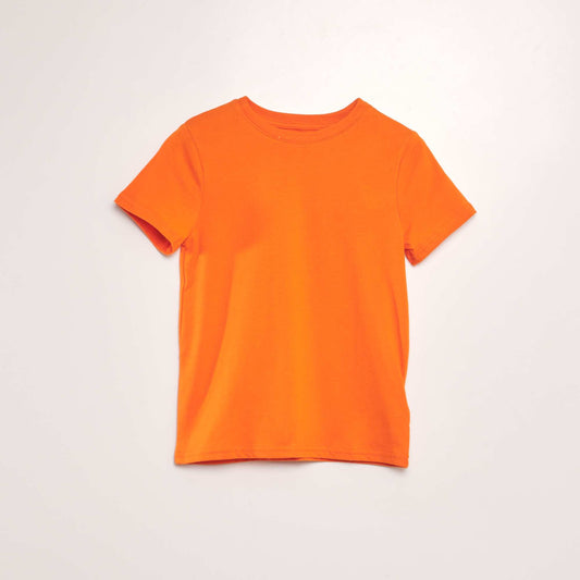 T-shirt uni manches courtes en jersey Orange