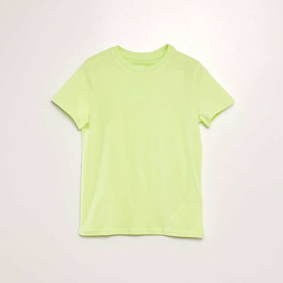T-shirt uni manches courtes en jersey Vert