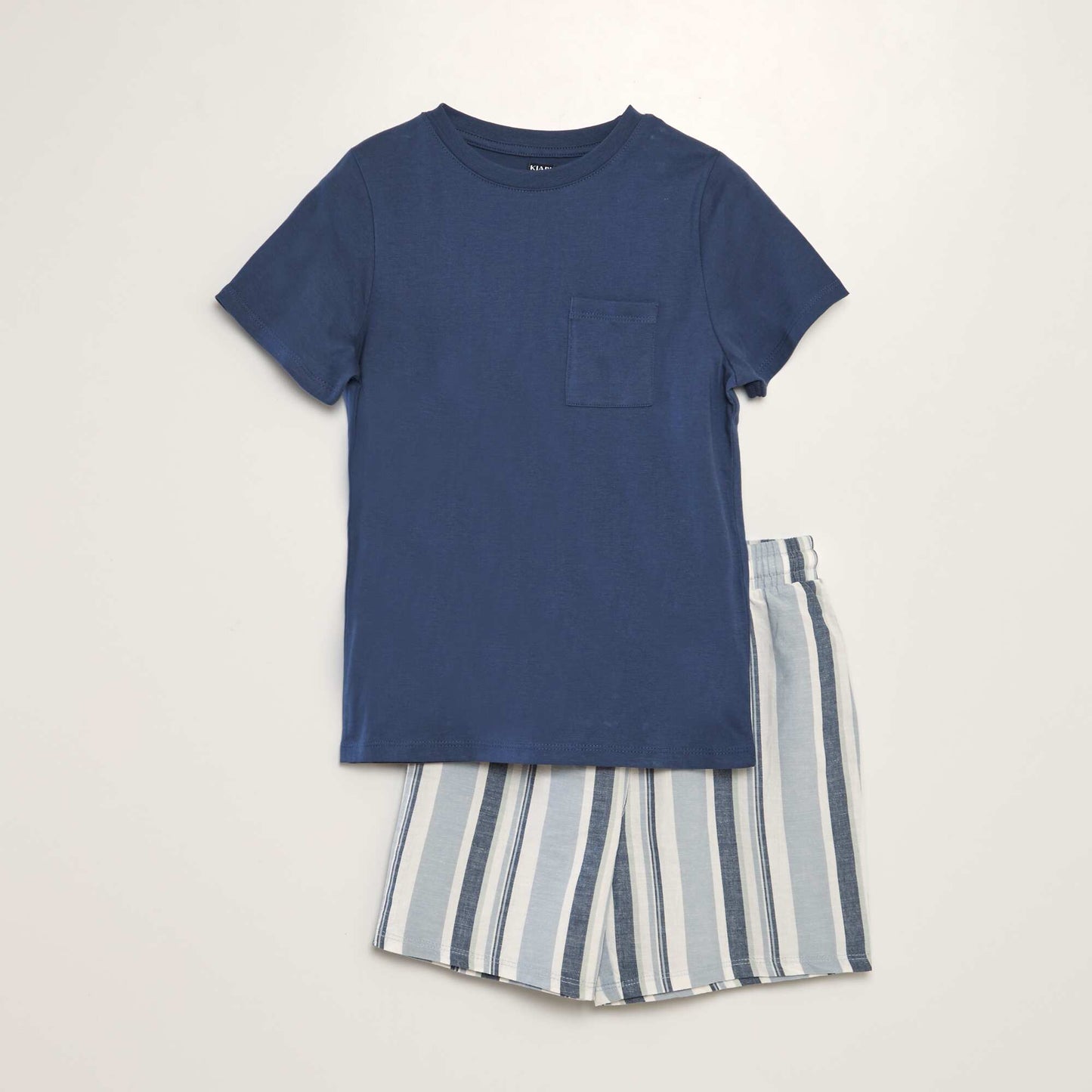 Ensemble de pyjama short + t-shirt - 2 pièces Bleu