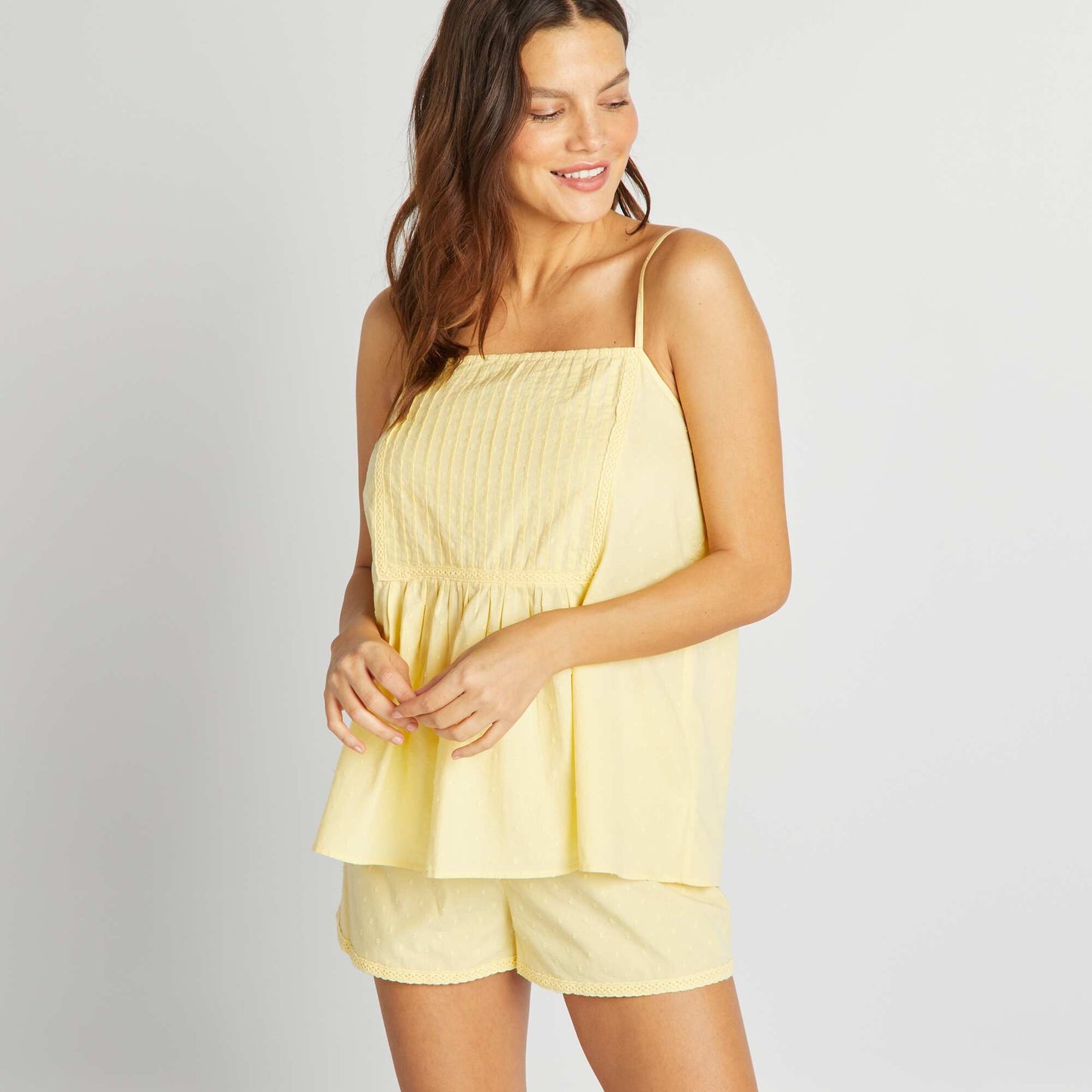 Pyjama débardeur + short - 2 pièces Jaune