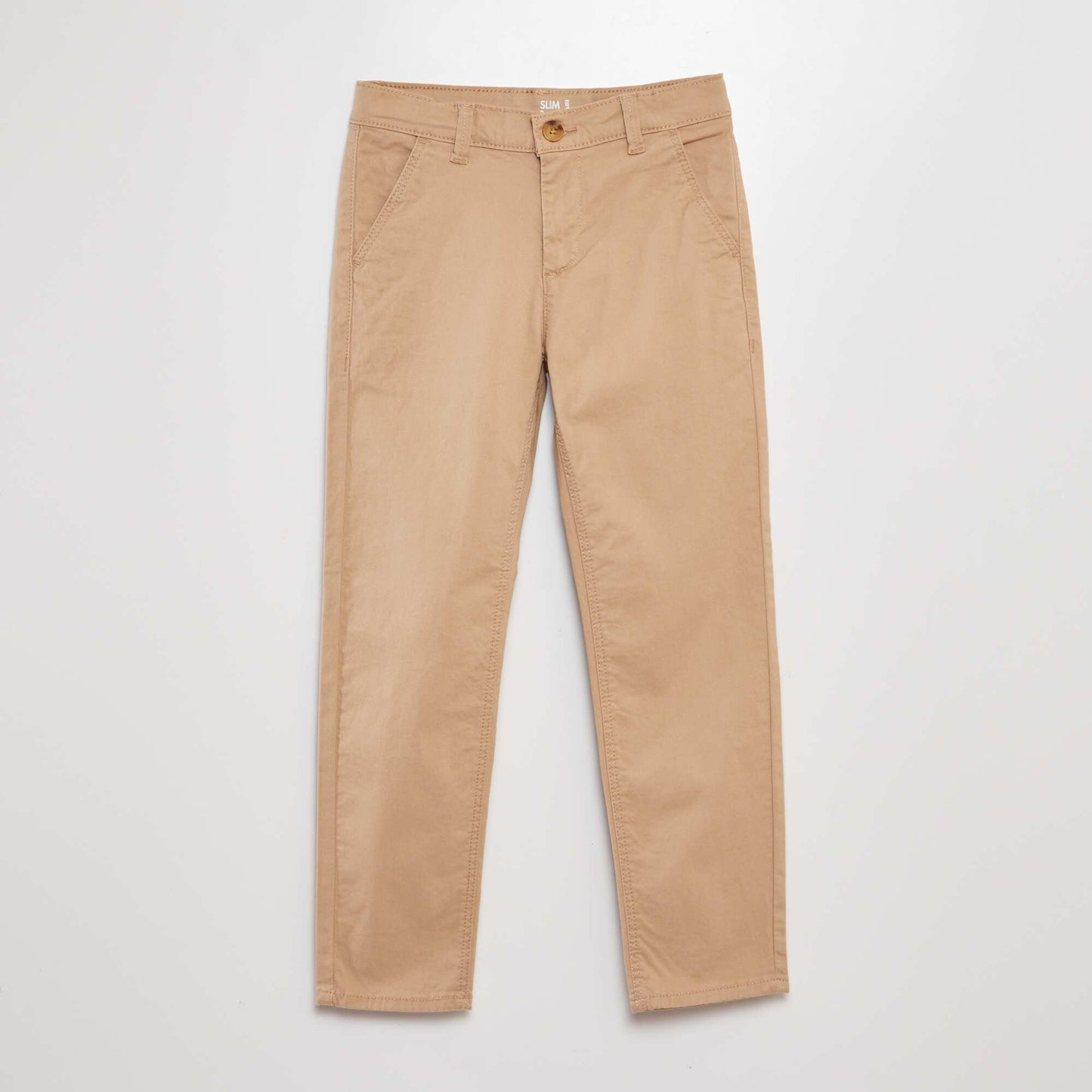 Pantalon chino slim BEIGE