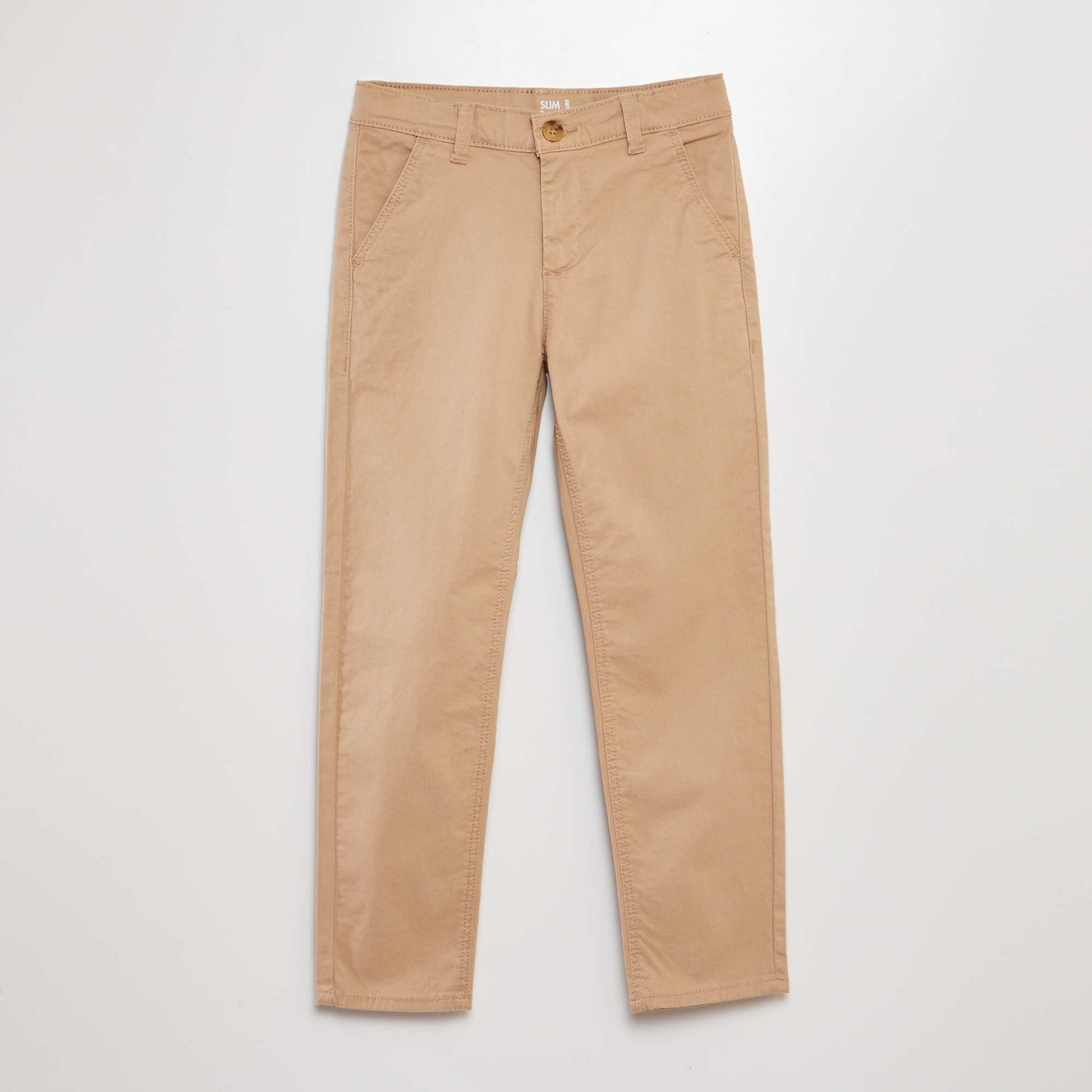 Pantalon chino slim BEIGE