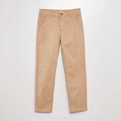 Pantalon chino slim BEIGE