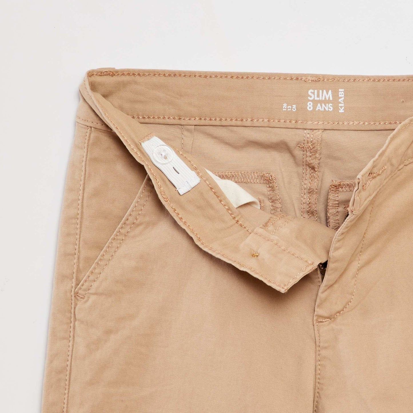 Pantalon chino slim BEIGE