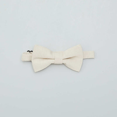 Nœud papillon en lin mélanger Beige