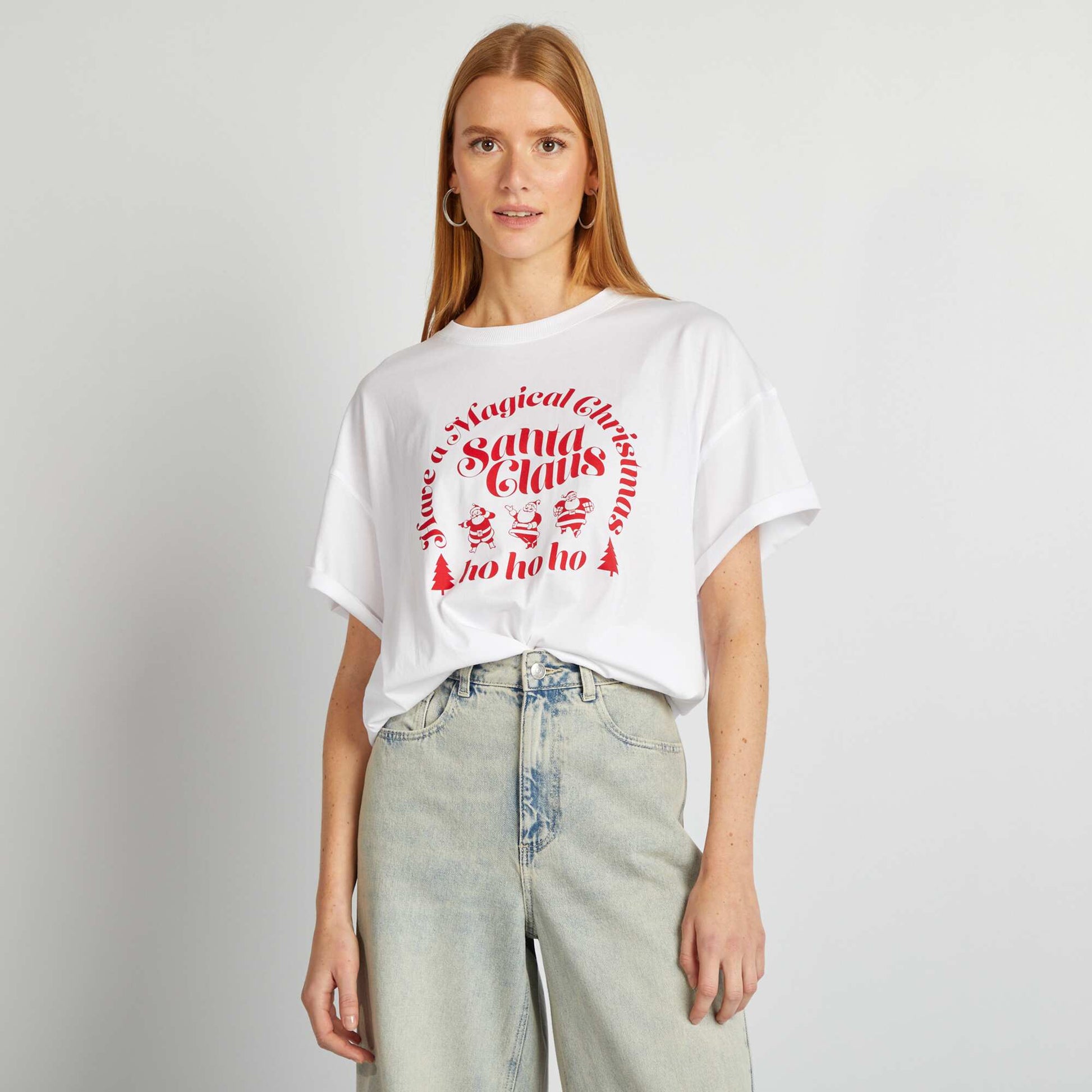 T-shirt de Noël Blanc