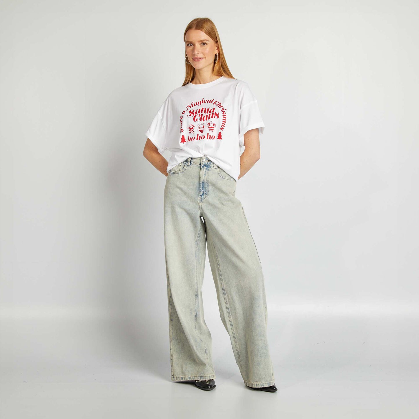 T-shirt de Noël Blanc