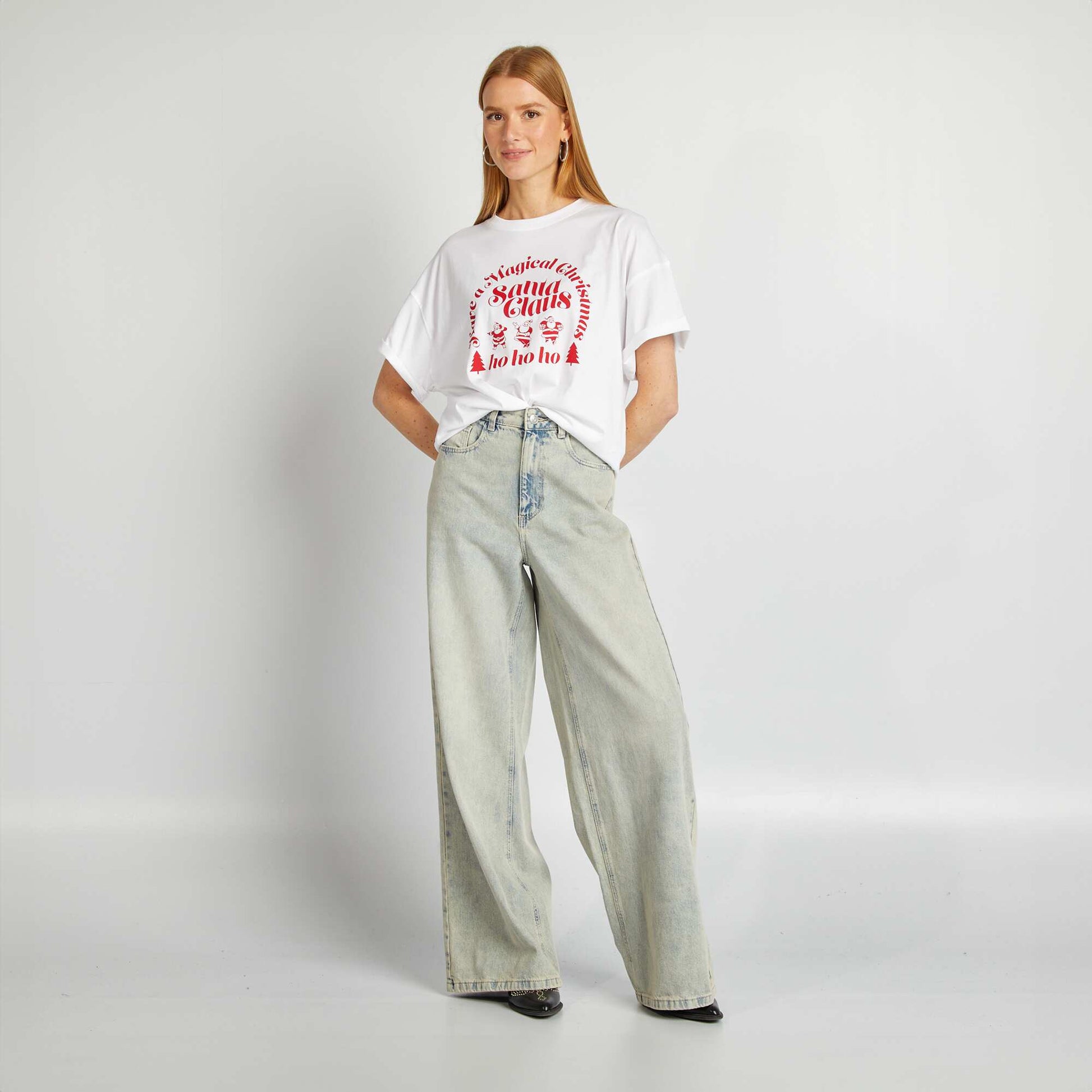 T-shirt de Noël Blanc