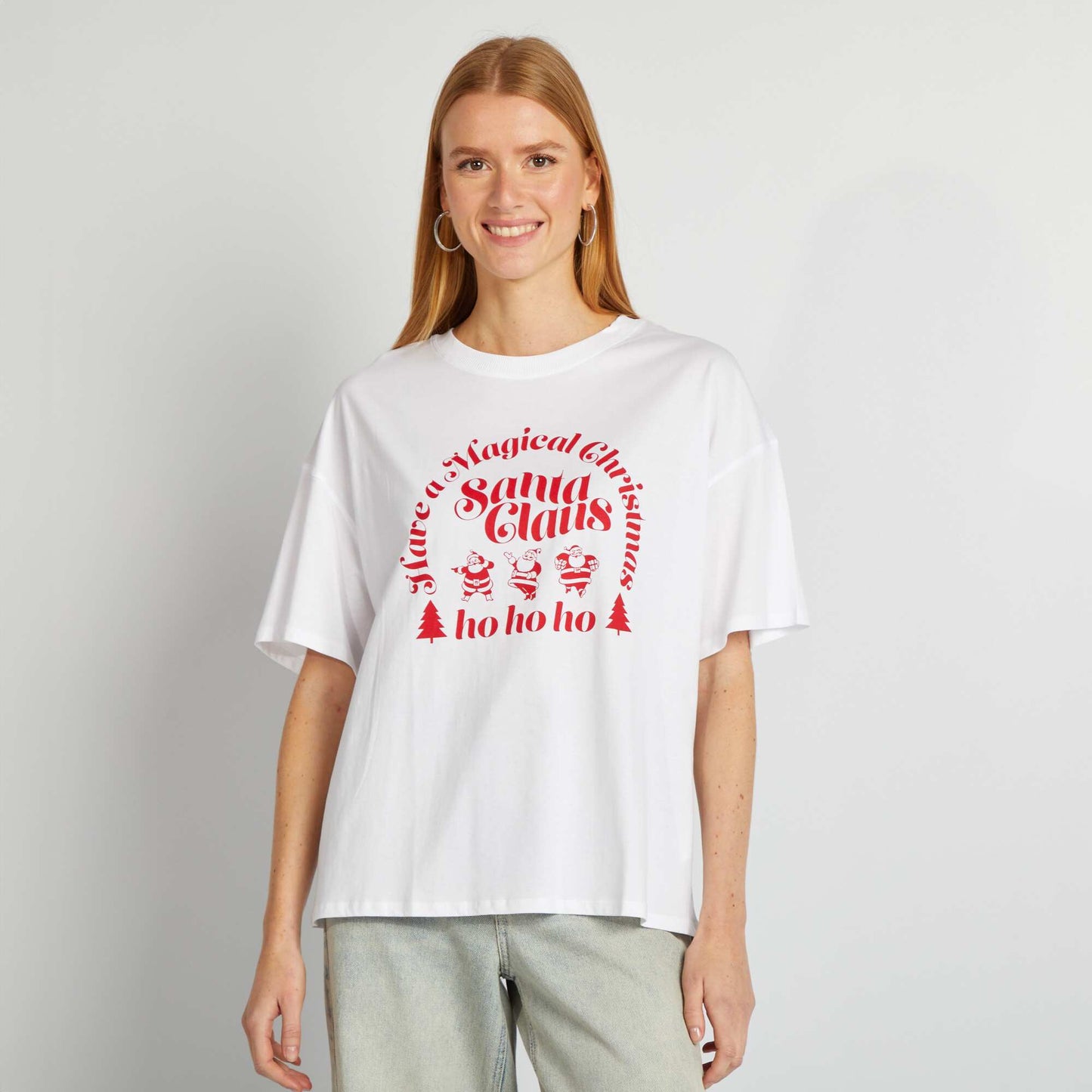 T-shirt de Noël Blanc