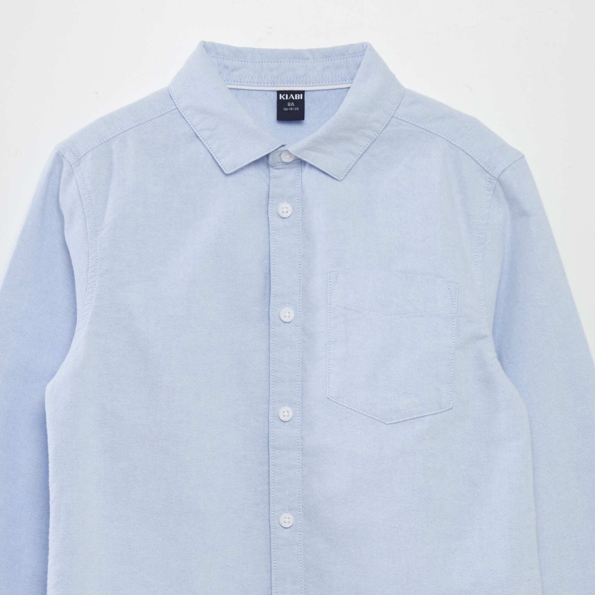 Chemise manches longues oxford BLEU