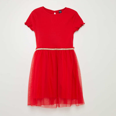 Robe effet 2 en 1 Rouge