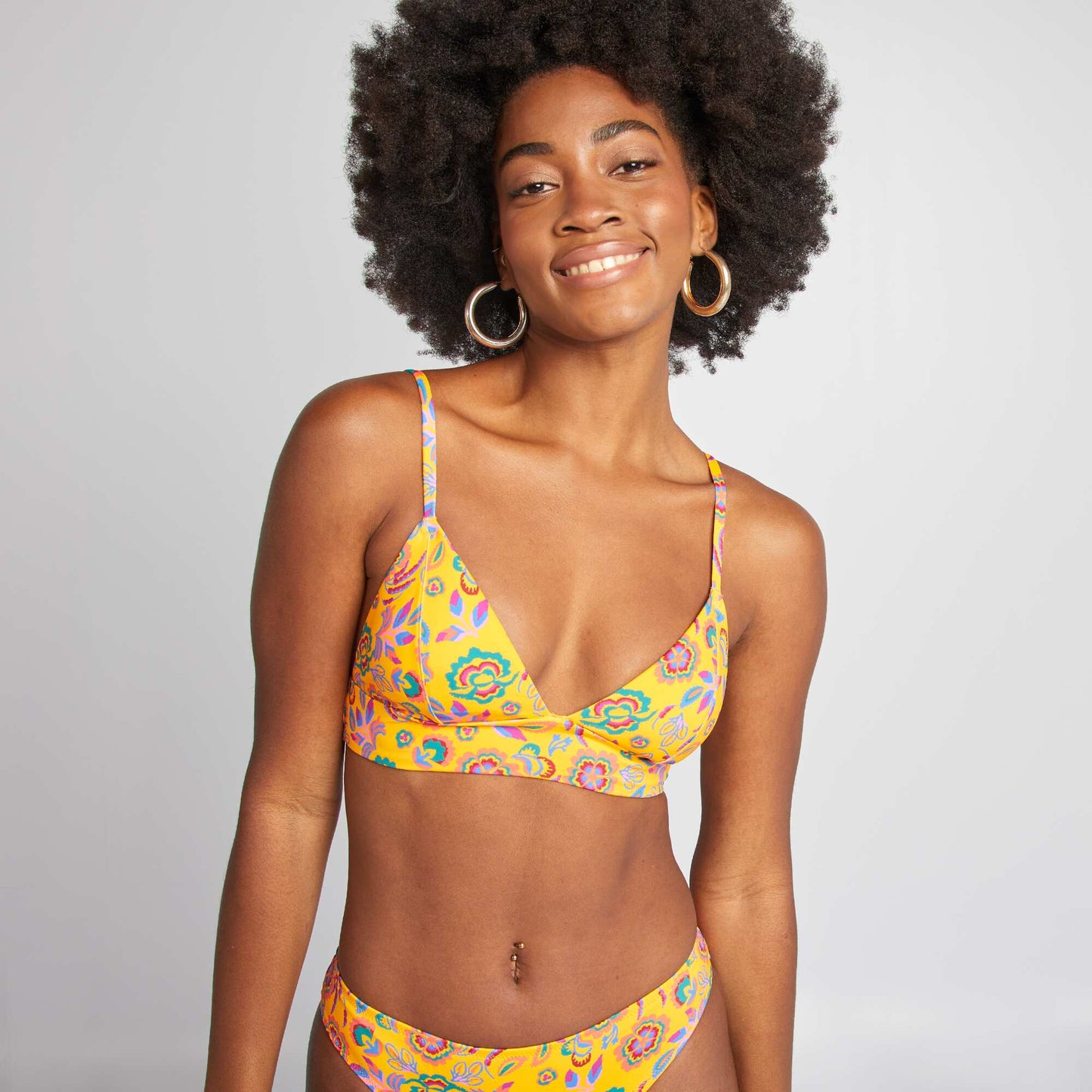 Soutien-gorge de bain forme triangle JAUNE