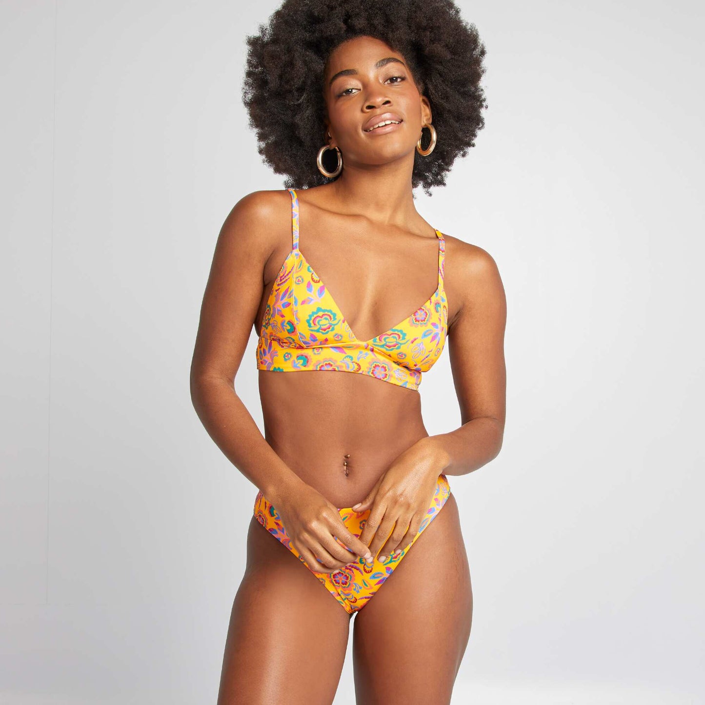 Soutien-gorge de bain forme triangle JAUNE
