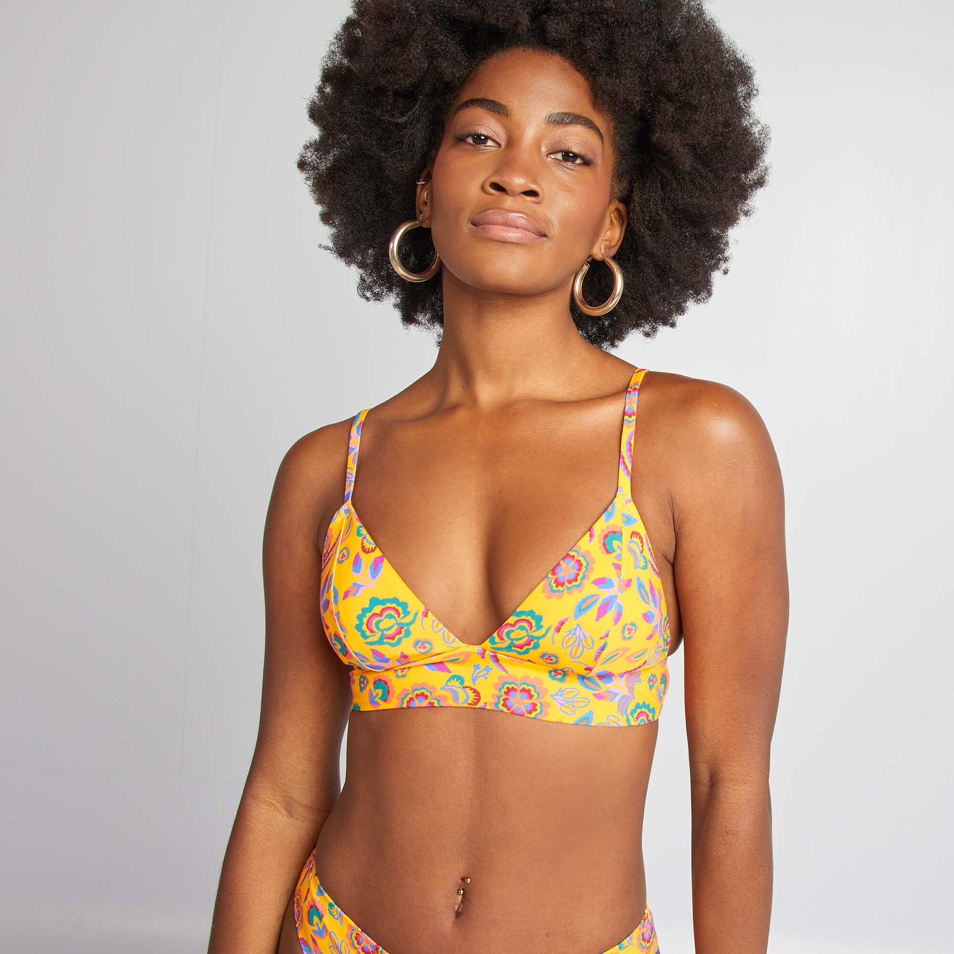 Soutien-gorge de bain forme triangle JAUNE