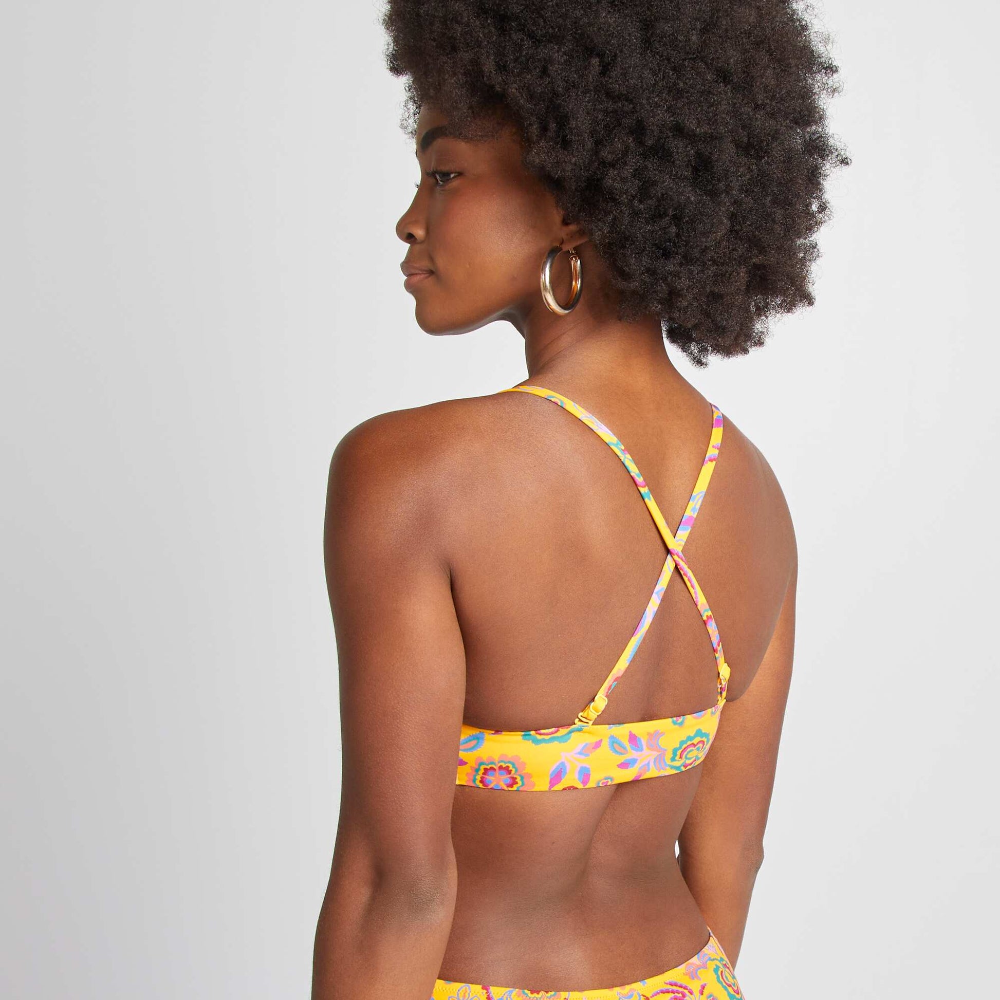 Soutien-gorge de bain forme triangle JAUNE