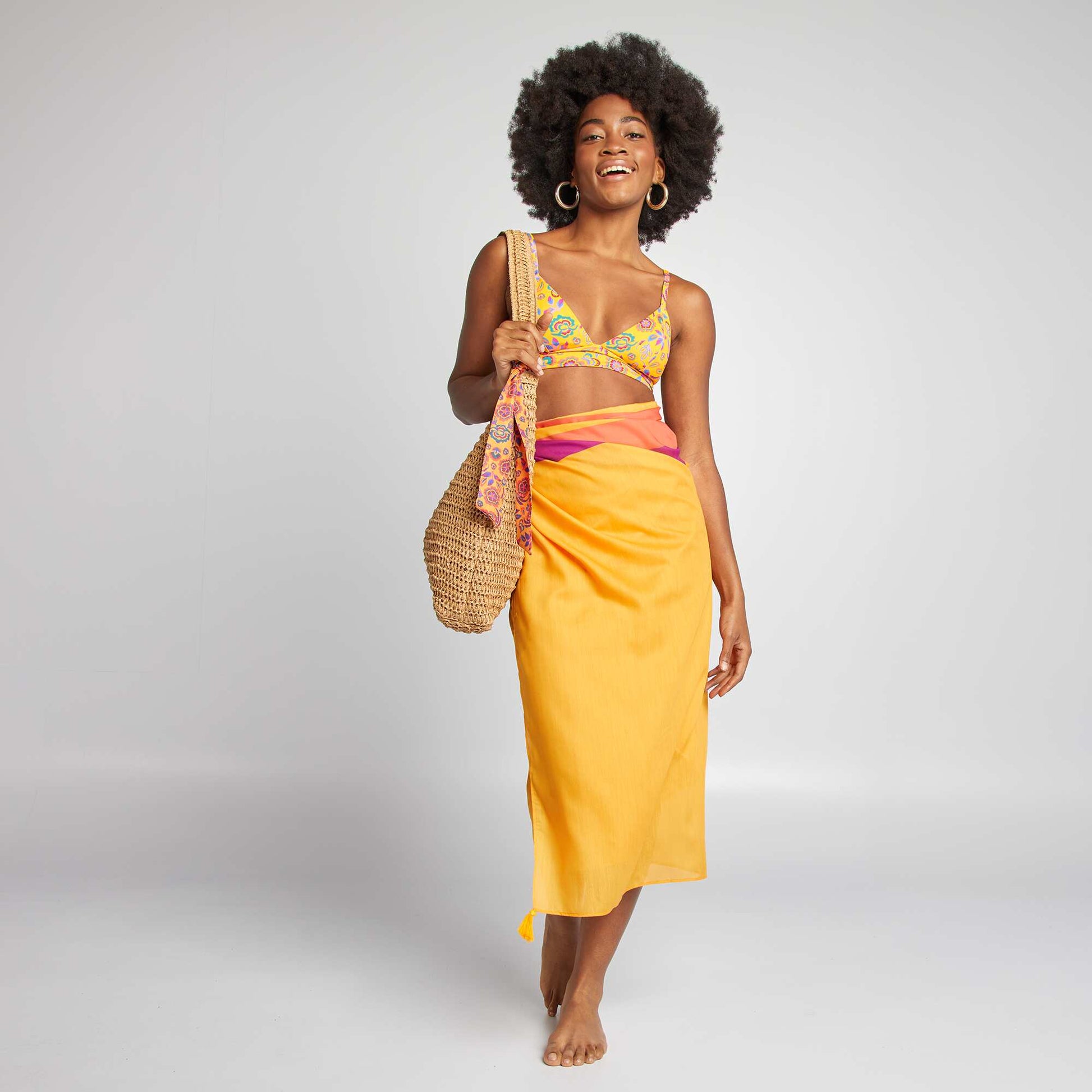 Soutien-gorge de bain forme triangle JAUNE