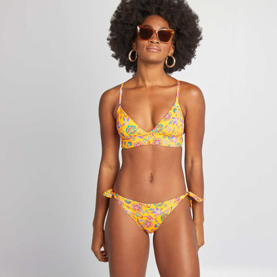 Culotte de bain forme brésilienne JAUNE