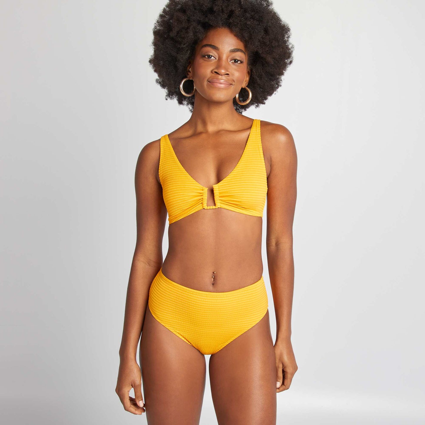 Culotte de bain taille haute JAUNE