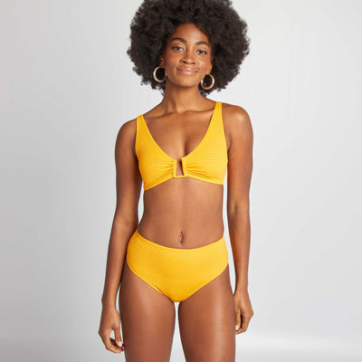 Culotte de bain taille haute JAUNE
