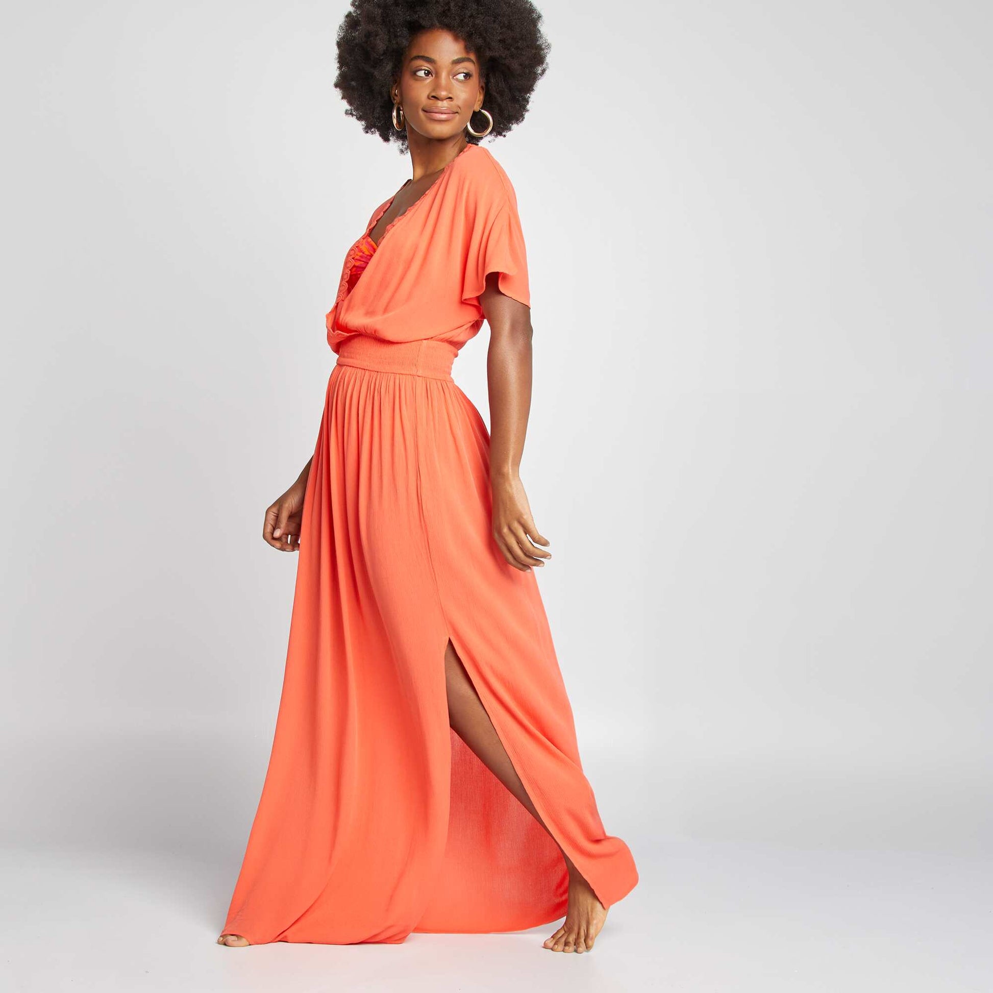 Robe de plage longue ROUGE