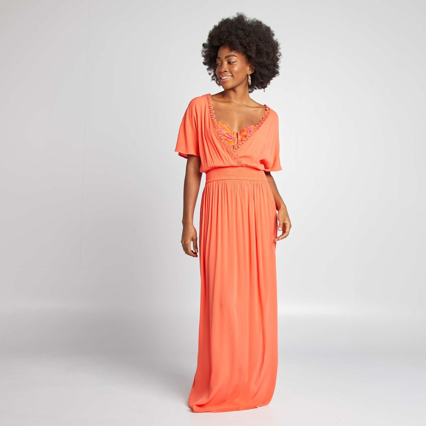 Robe de plage longue ROUGE