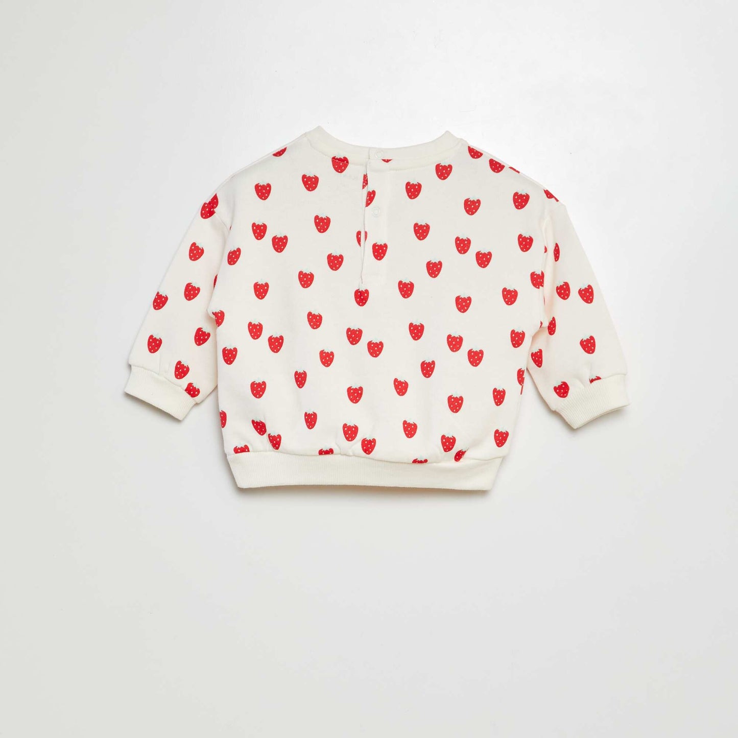 Sweat imprimé en molleton BLANC