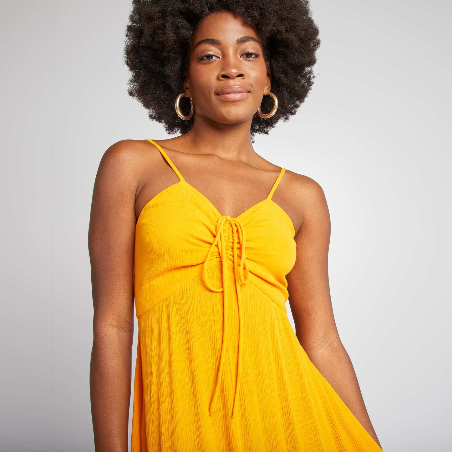 Robe longue fleurie JAUNE