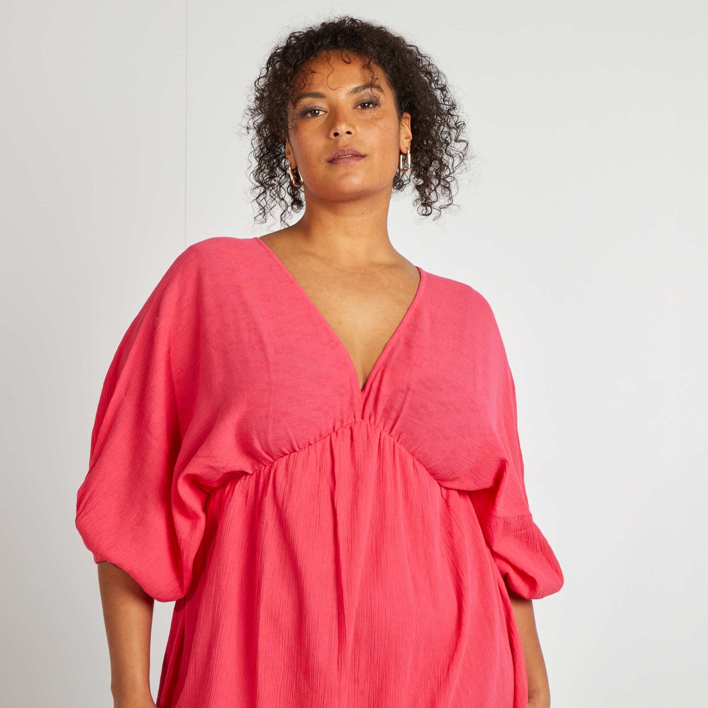 Robe à manches papillons ROSE