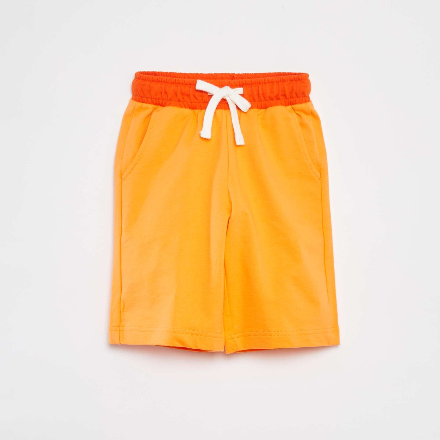 Bermuda bicolore en french terry ORANGE
