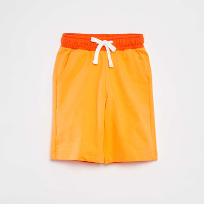 Bermuda bicolore en french terry ORANGE