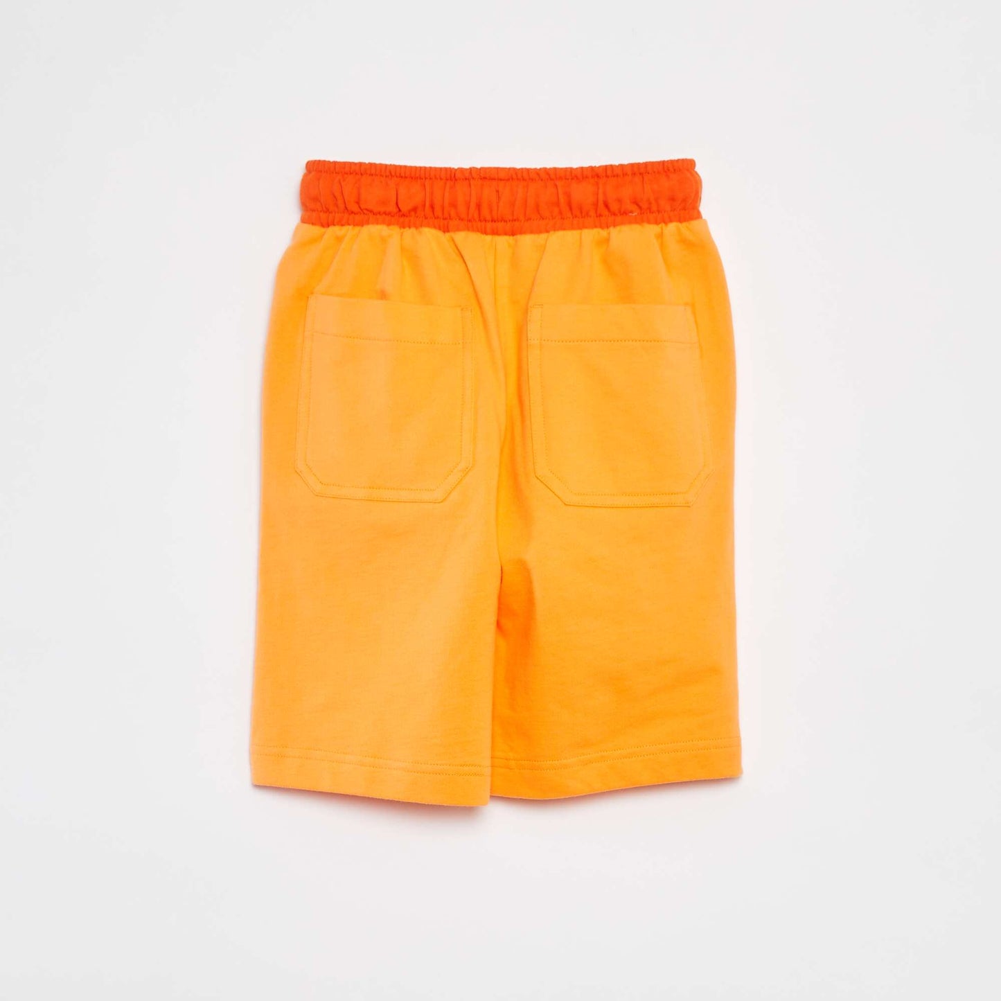 Bermuda bicolore en french terry ORANGE