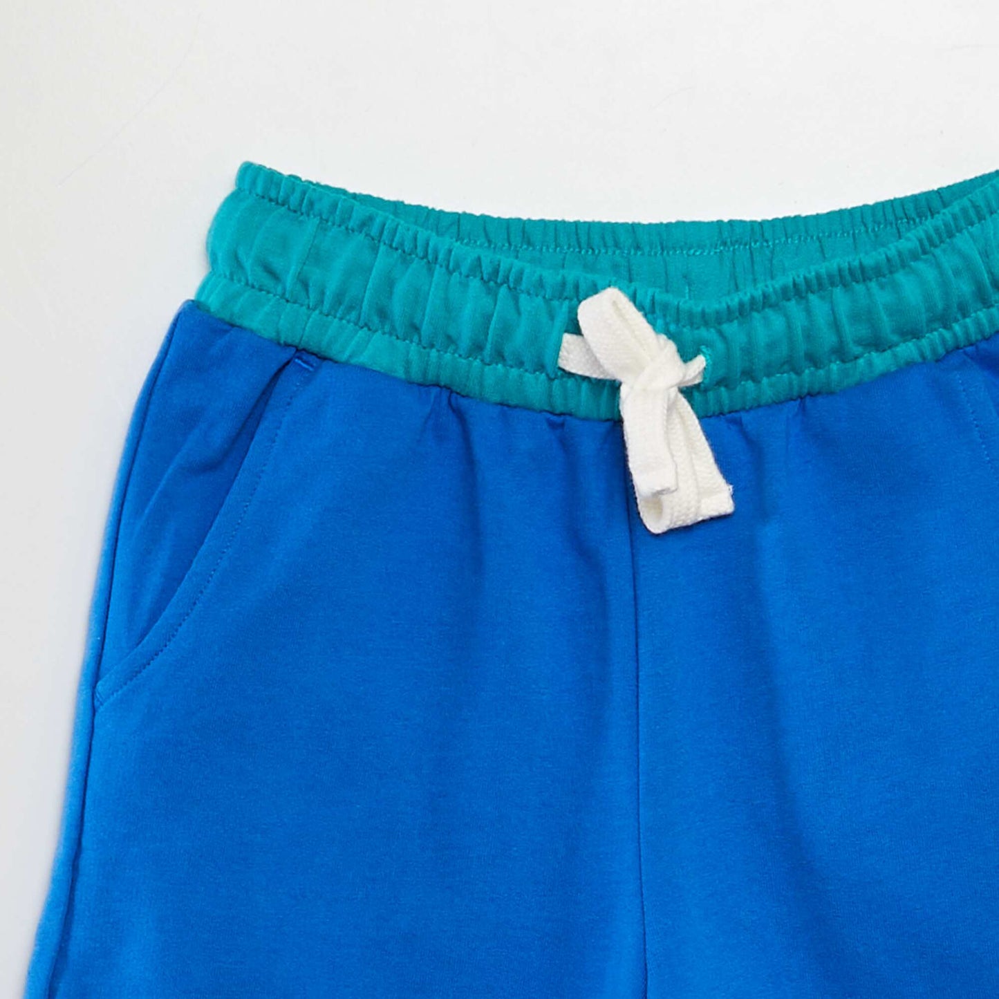 Bermuda bicolore en french terry BLEU/VERT