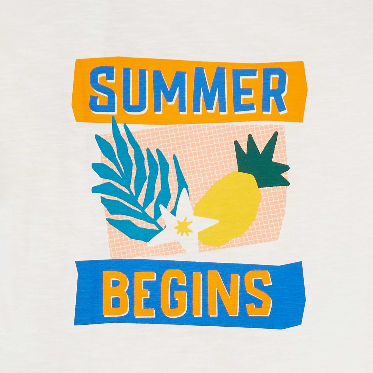 T-shirt à manches courtes avec imprimé BLANC