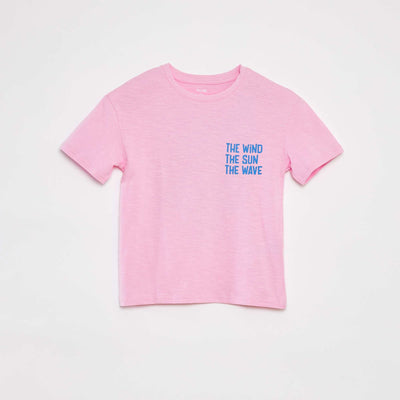 T-shirt à manches courtes avec imprimé BLANC
