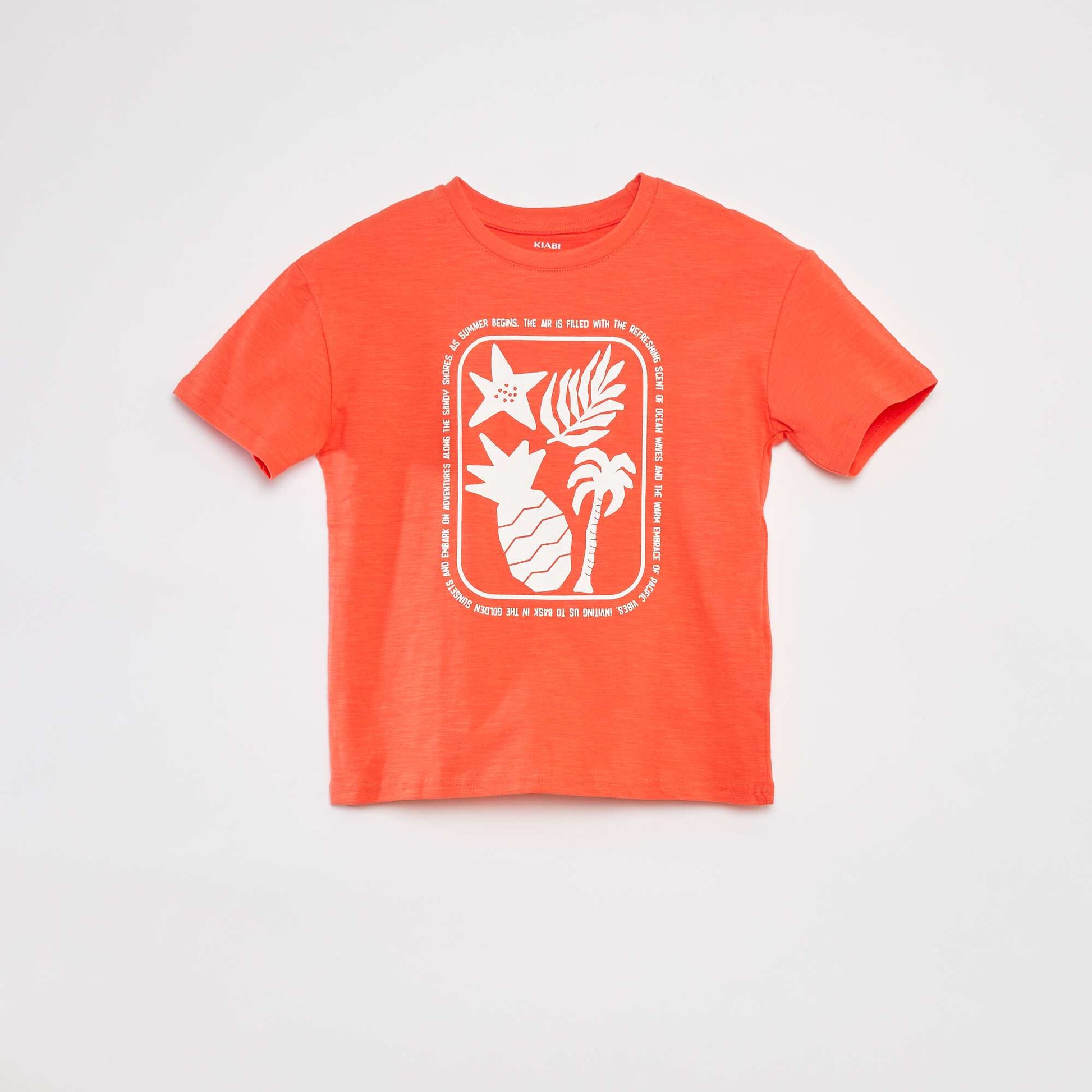 T-shirt à manches courtes avec imprimé BLANC