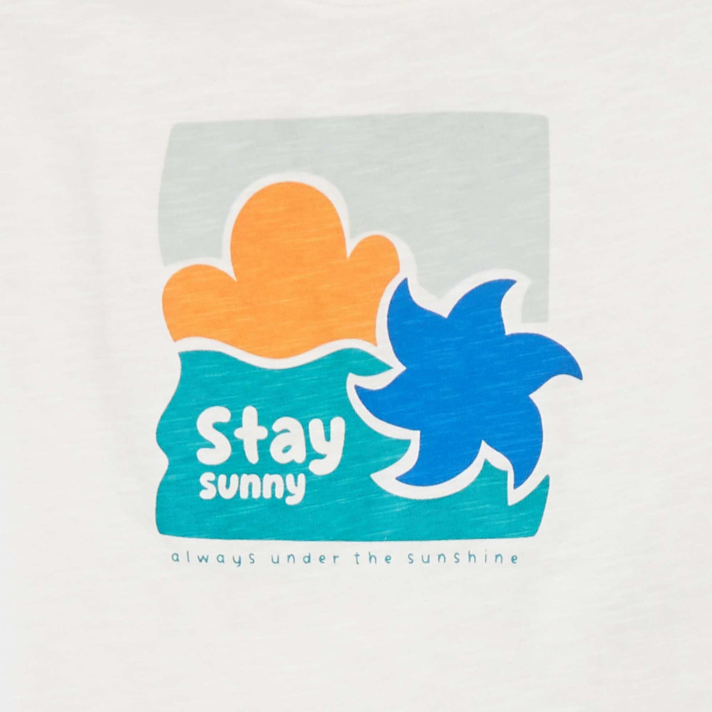 T-shirt à manches courtes avec imprimé BLANC