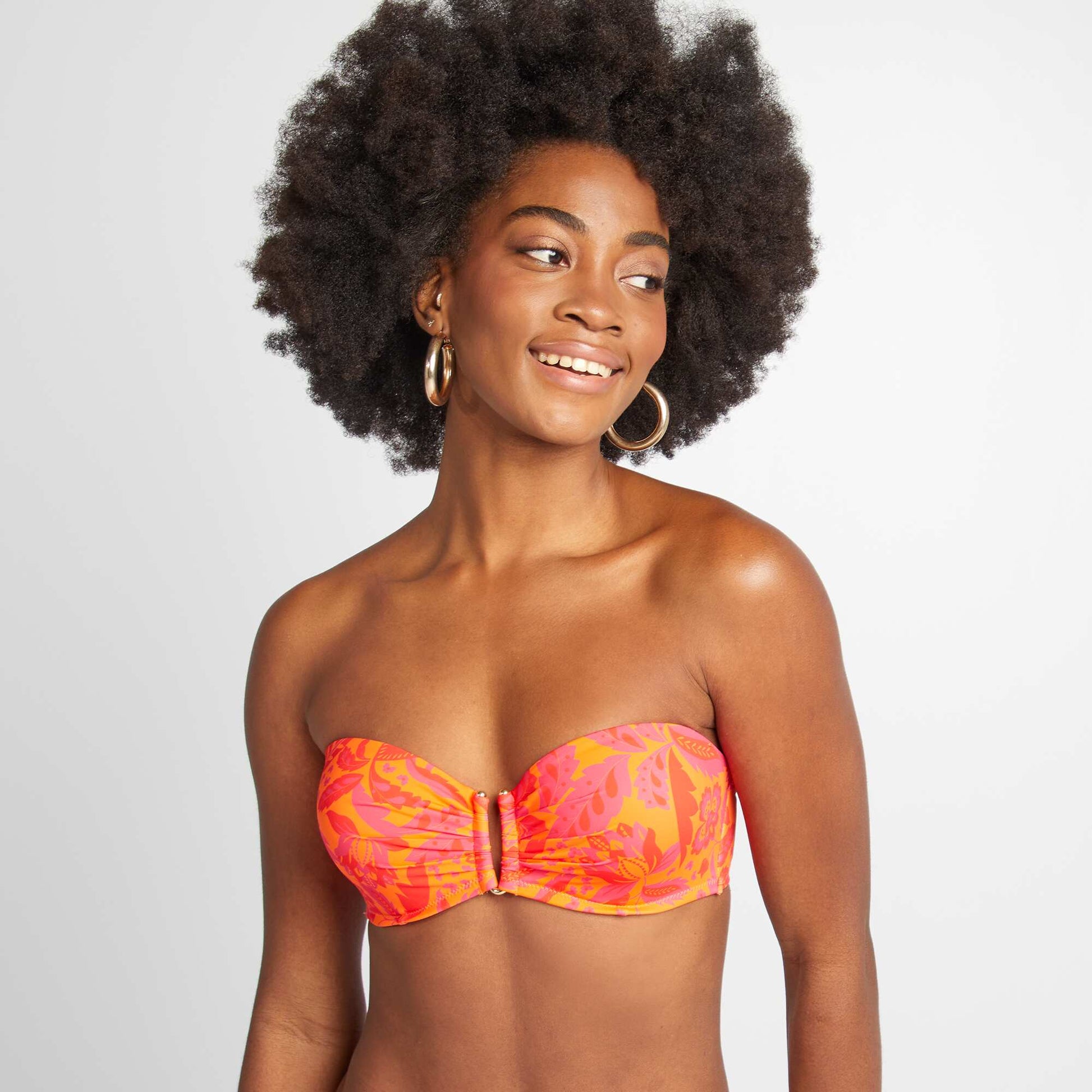 Soutien-gorge de bain à motif ORANGE