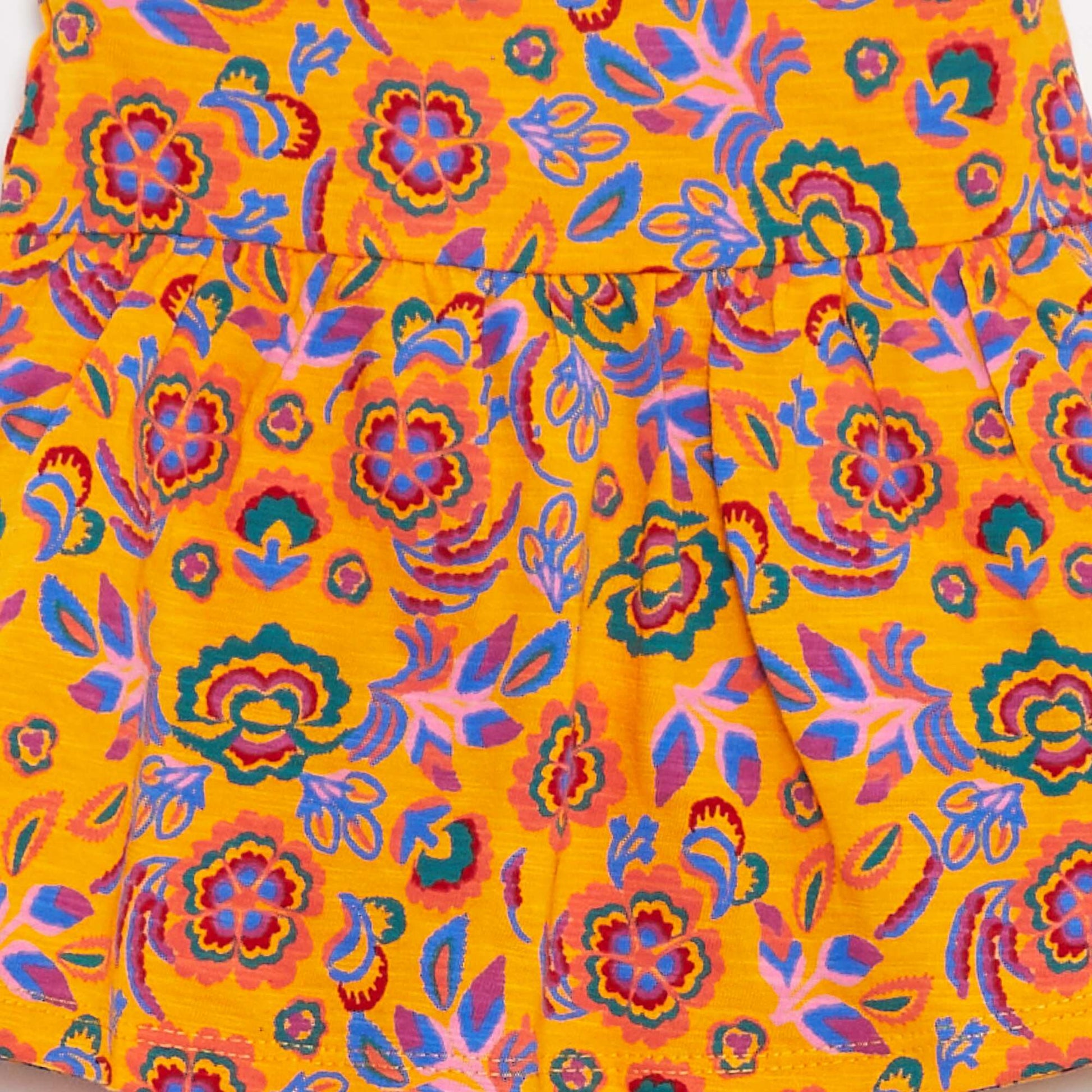 Robe body à bretelles avec imprimé BLANC