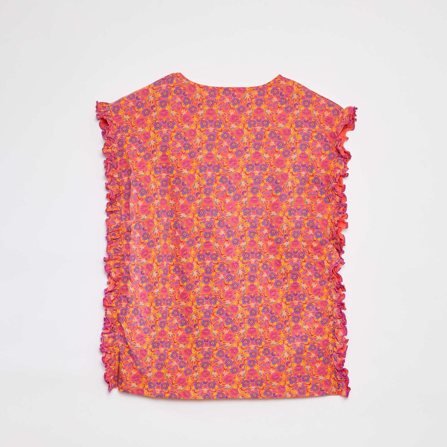 Robe à forme poncho avec imprimé BLANC