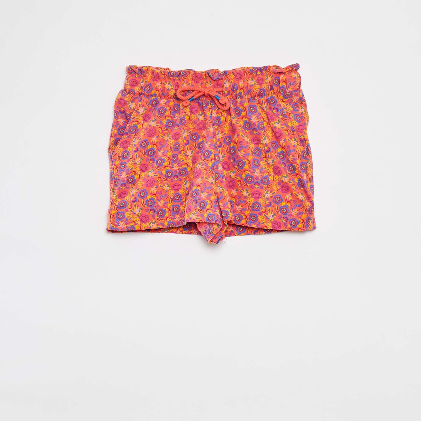 Short à imprimé avec cordons BLANC