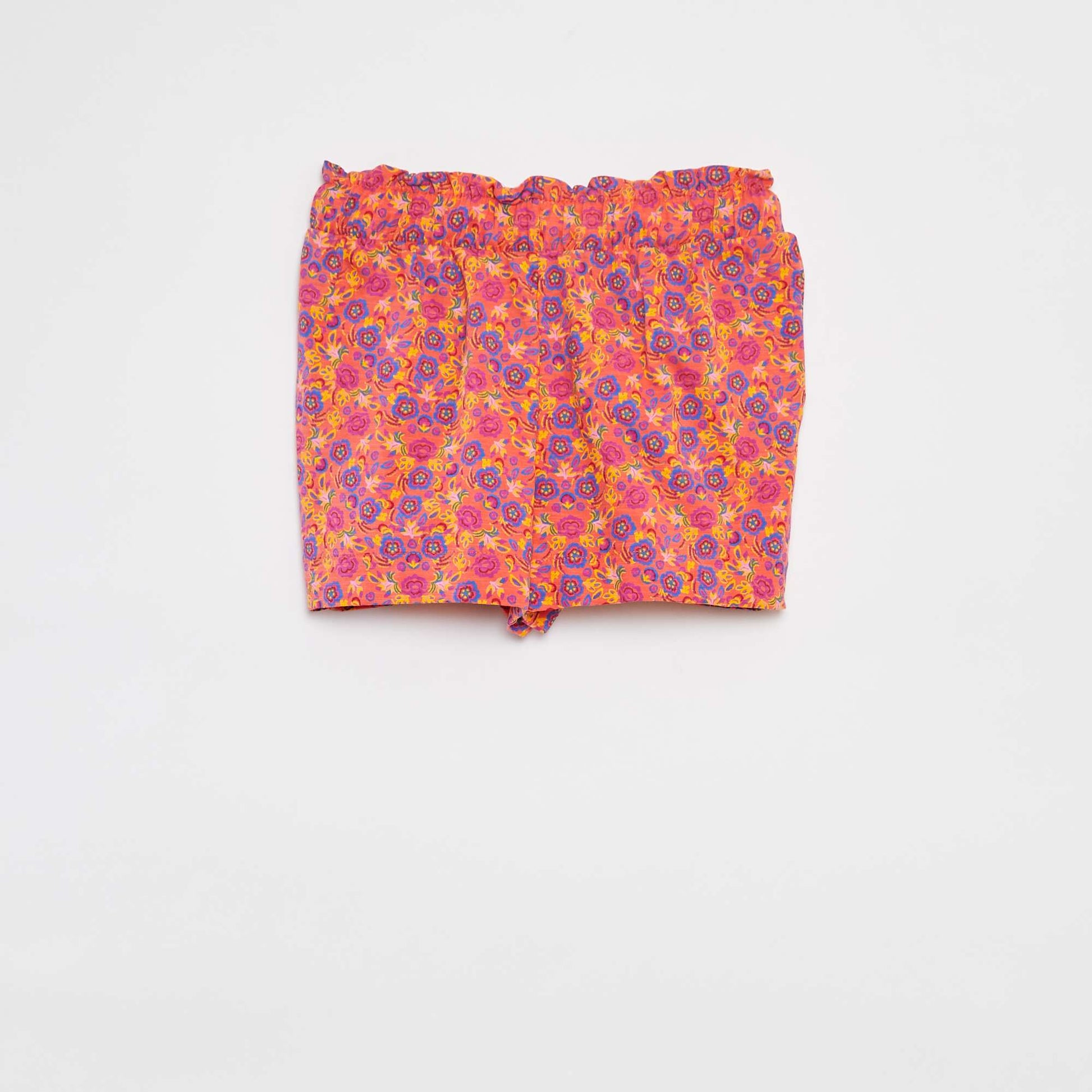 Short à imprimé avec cordons BLANC