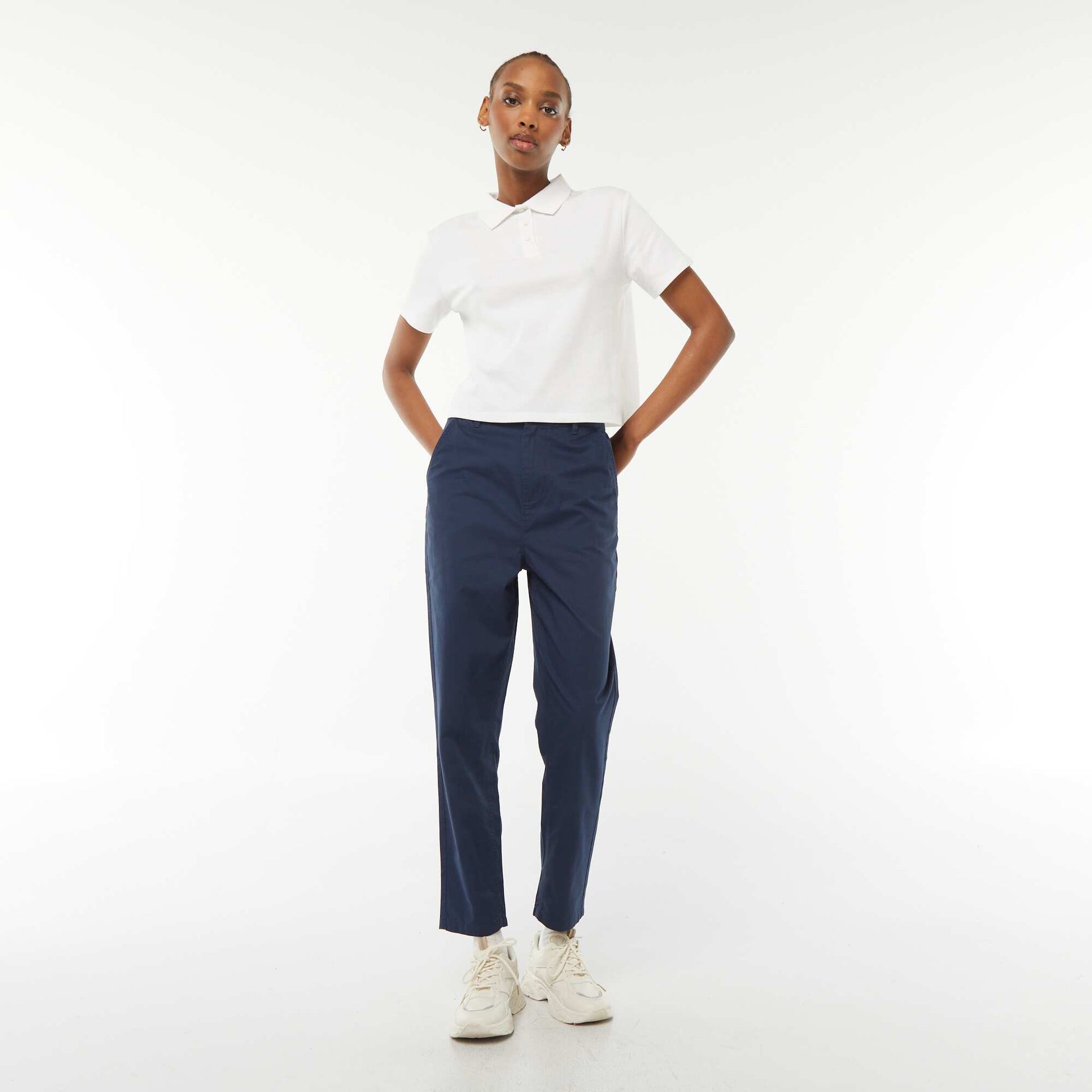 Pantalon chino en twill BLEU